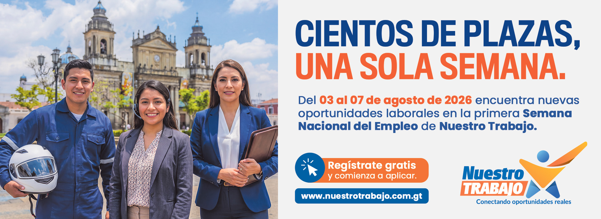 Semana Nacional del Empleo: cientos de plazas disponibles en una sola semana, del 03 al 07 de agosto de 2026.